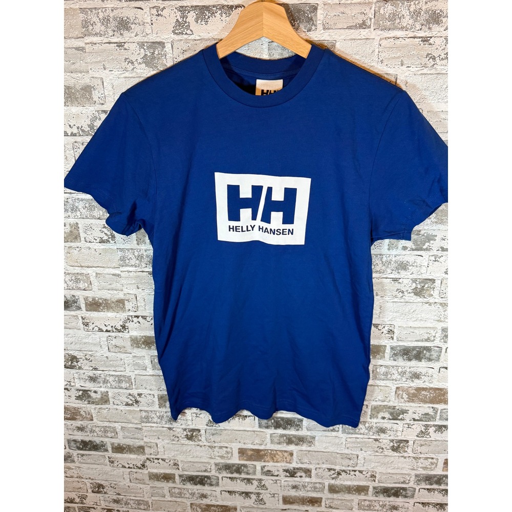 Helly Hansen Graphic T-Shirt Mens Small Blue Short Sleeve Logo Tee